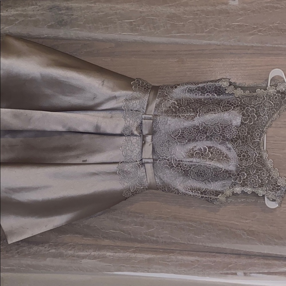 Silver dress, size small.